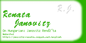 renata janovitz business card